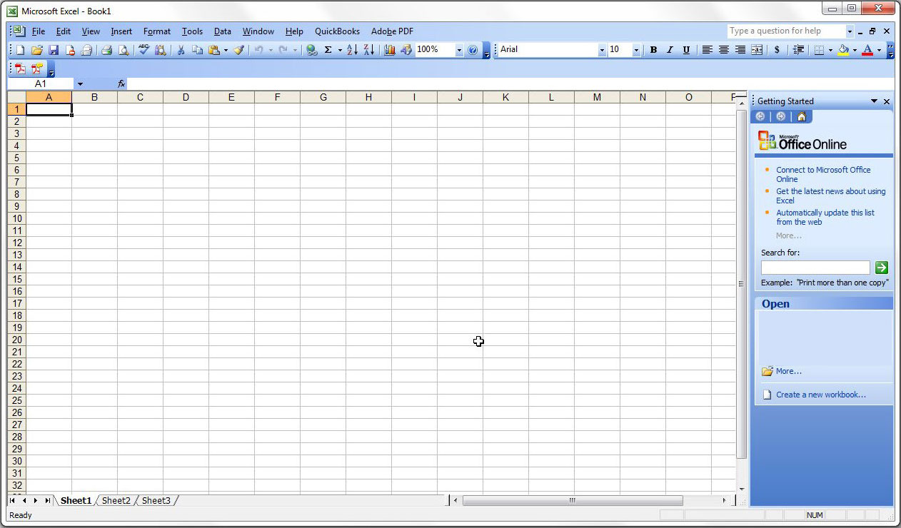 Excel 2003 Empty Spreadsheet (2003)